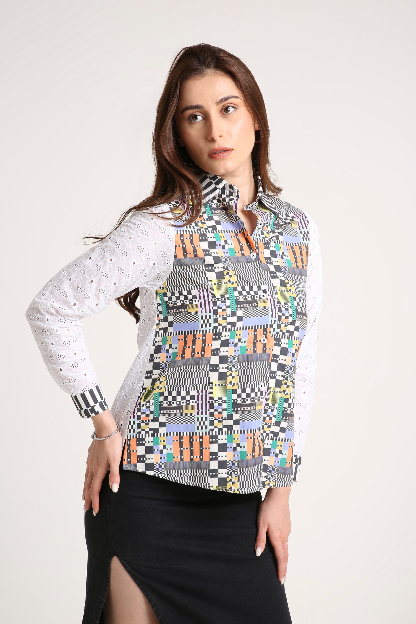 Mosaic Luxe Schiffli Shirt