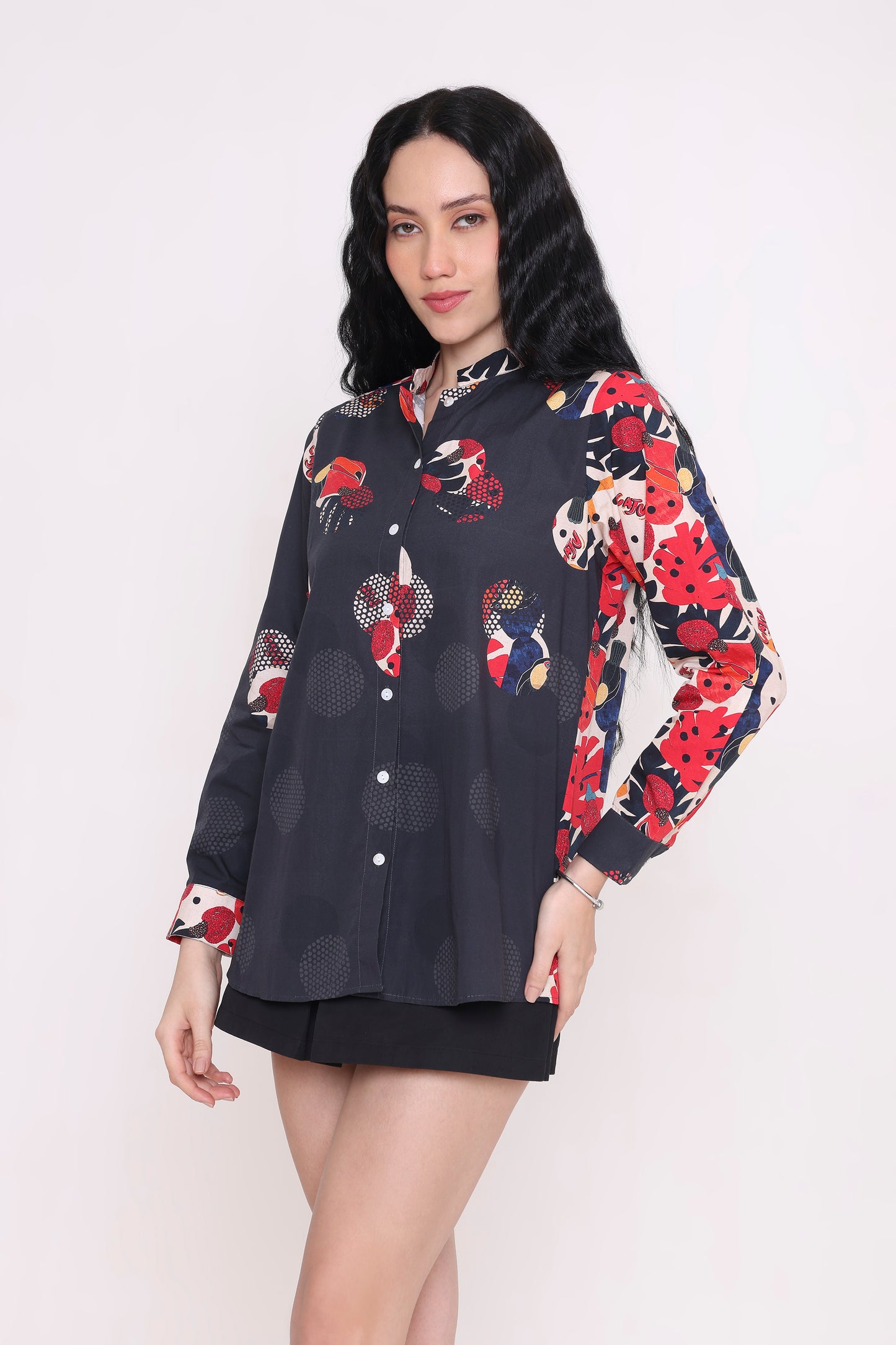 Red Tropic Printed Shirt