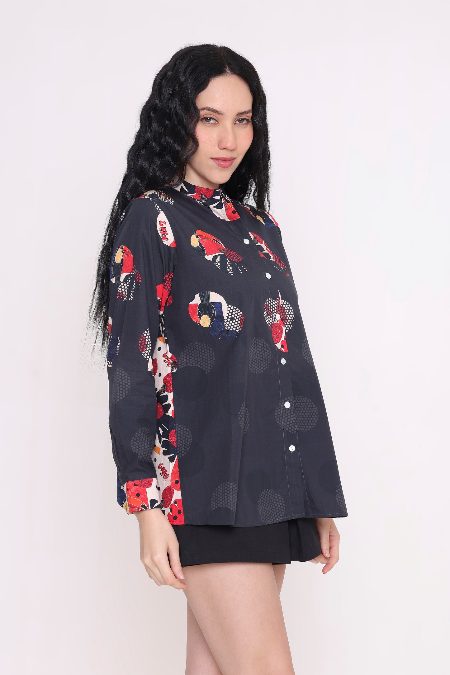 Red Tropic Printed Shirt