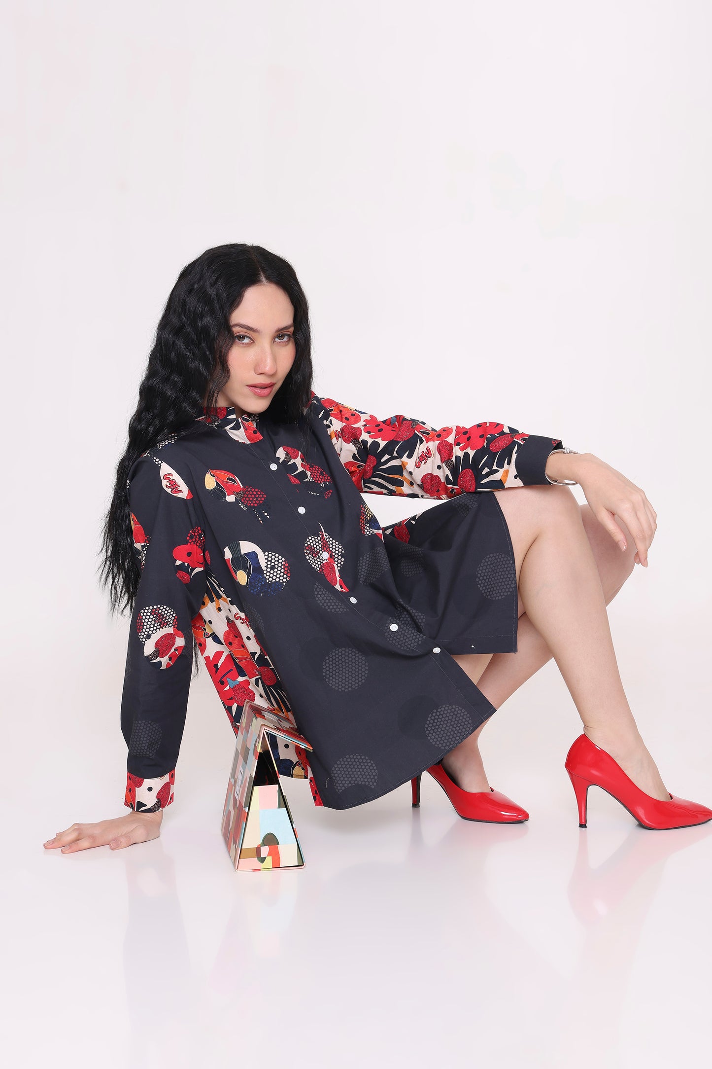 Red Tropic Printed Shirt
