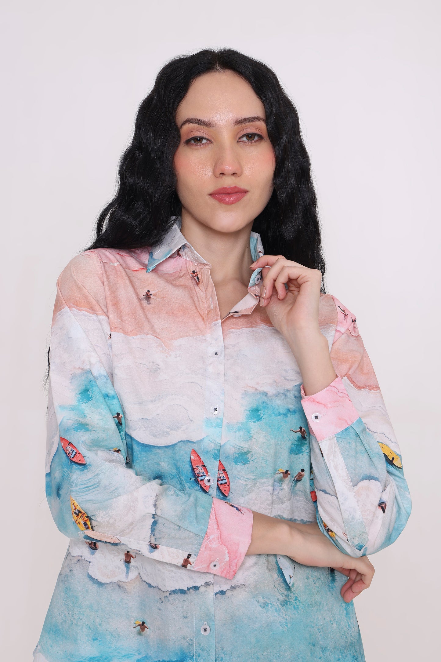 Blush Tide Beach Shirt