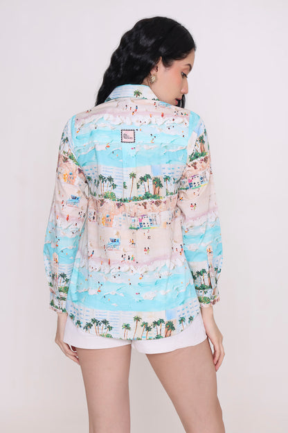 Seaside Escape Printed Shirt