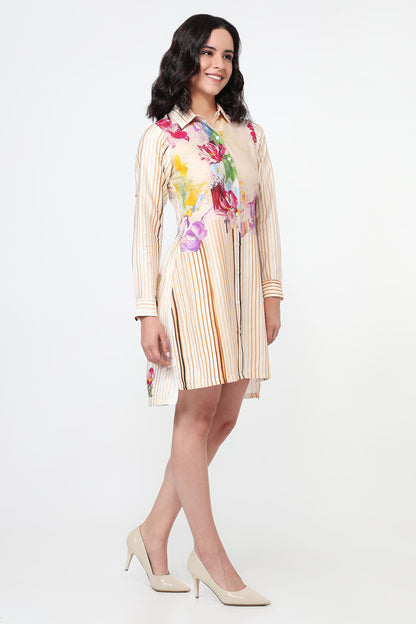 The Whimsical Architect geometric print cotton dress
