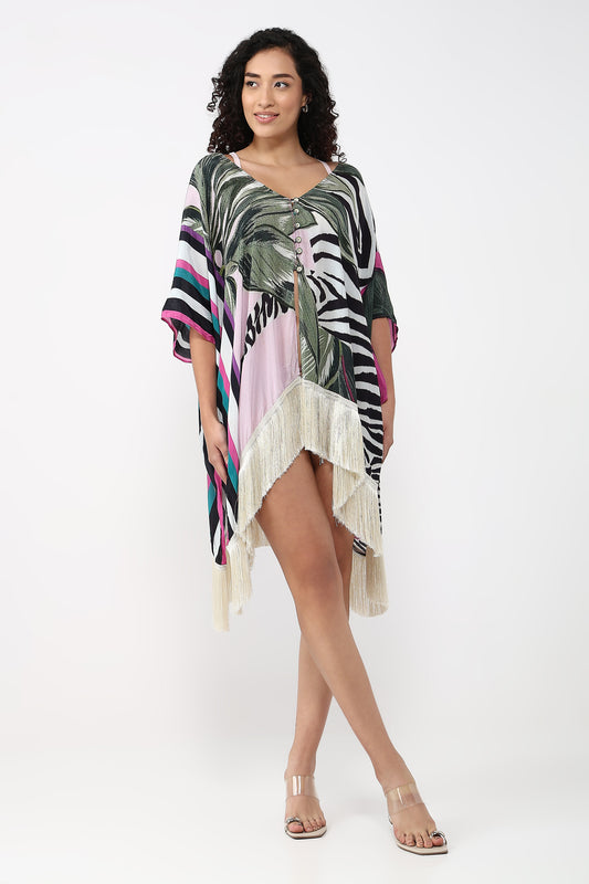 Zebra Mirage Kaftan