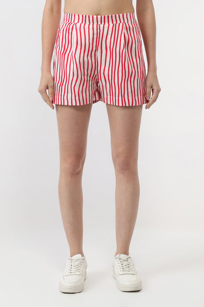Artistry in Stripes Shirt With Shorts Set